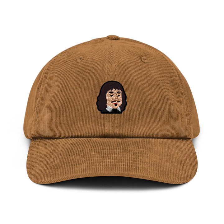 Cartoon René Descartes Corduroy Cap