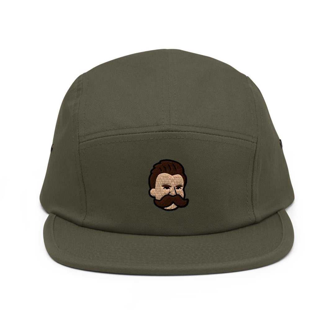 Cartoon Friedrich Nietzsche 5 Panel Camper Cap