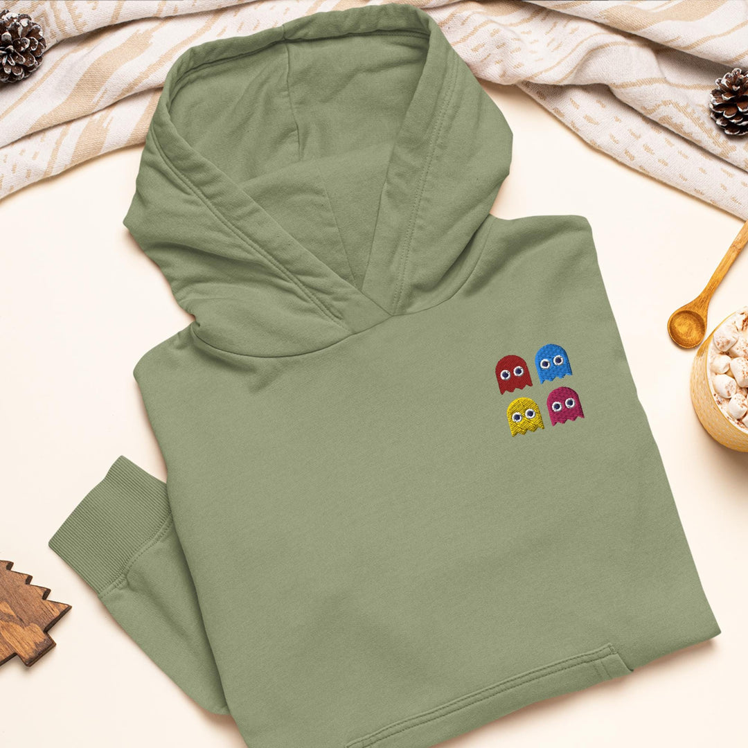 Colorful Retro Arcade Game Ghost Hoodie