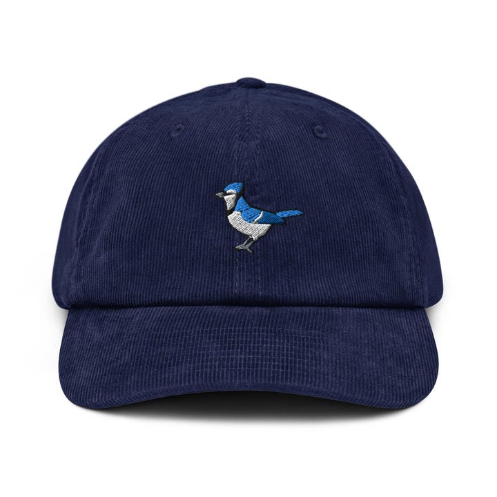Blue Jay Bird Corduroy Cap