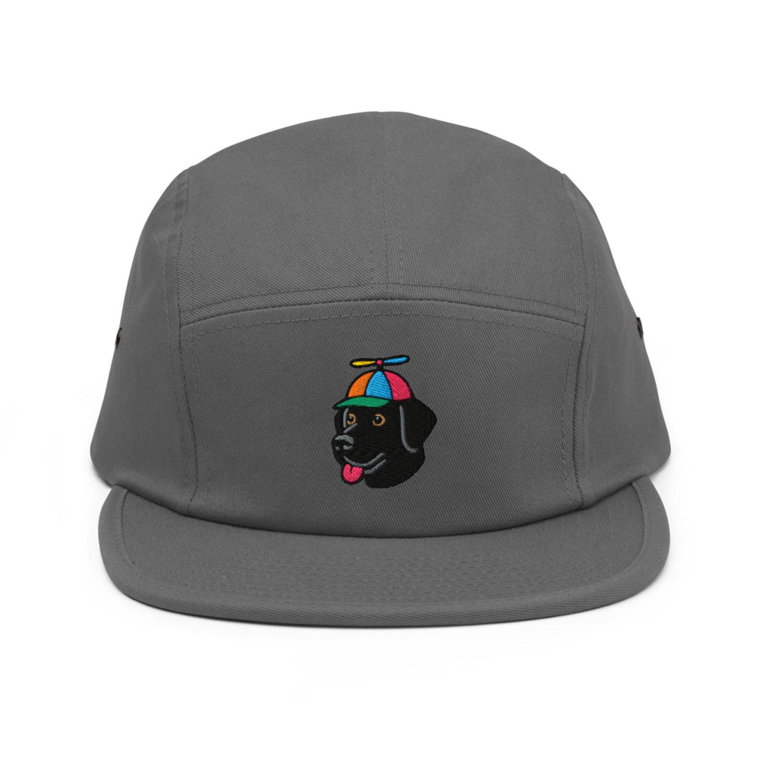 Propeller Hat Black Labrador 5 Panel Camper Cap