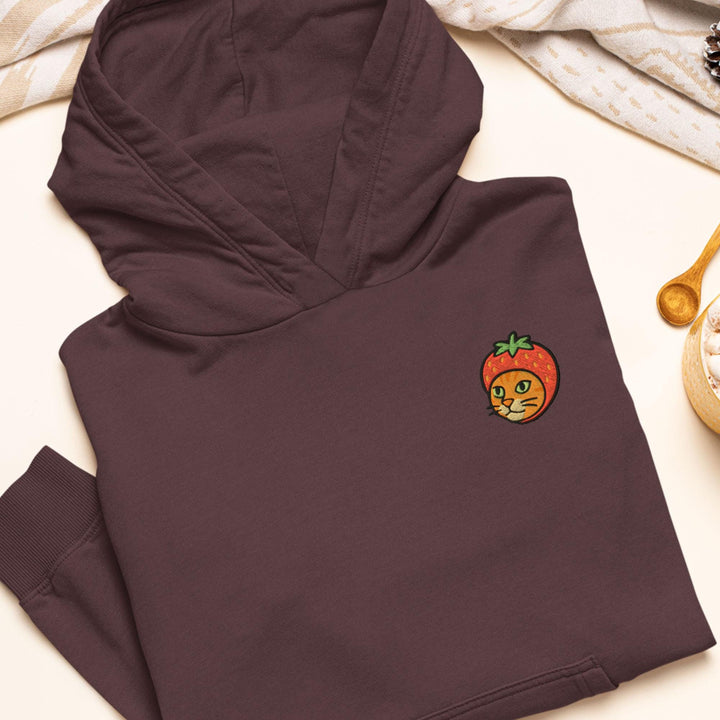 Cat with Strawberry Hat Hoodie