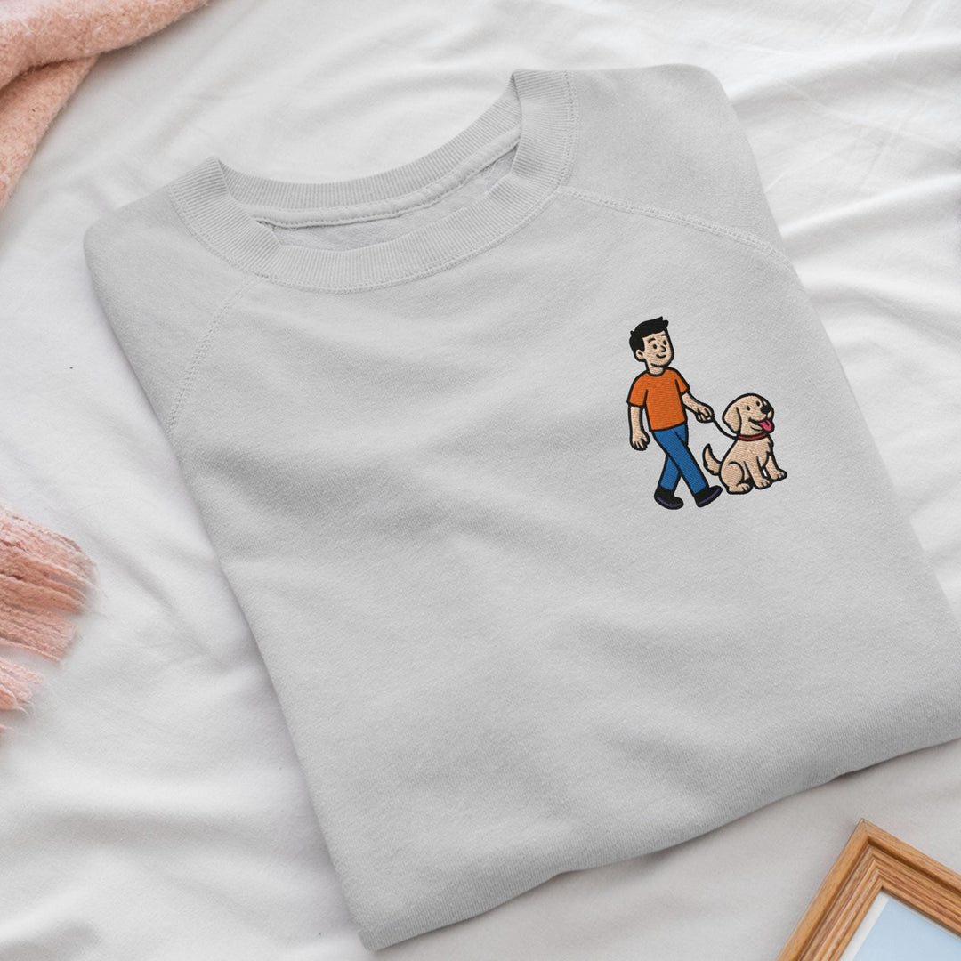 Man Walking Dog Sweatshirt