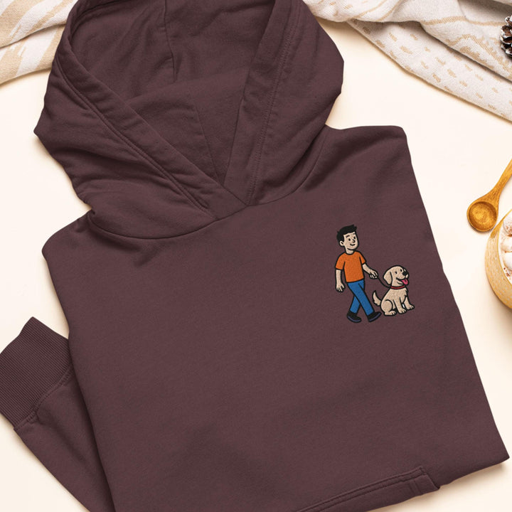 Man Walking Dog Hoodie