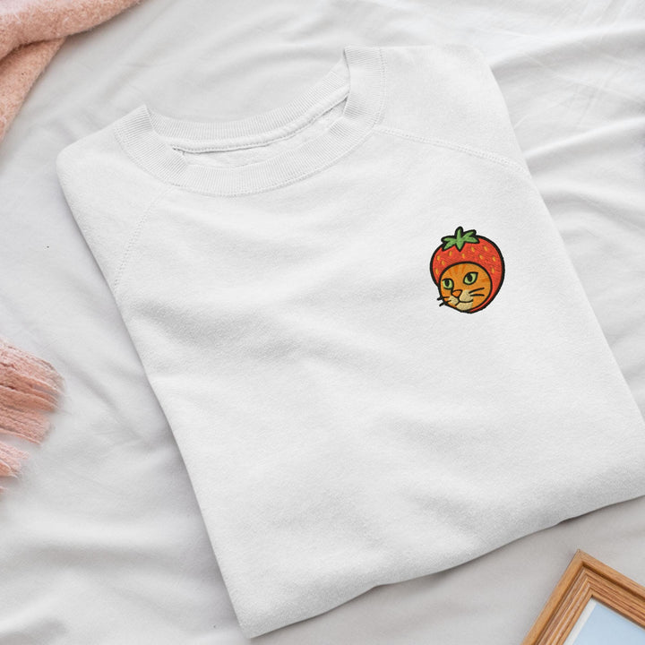 Cat with Strawberry Hat Sweatshirt
