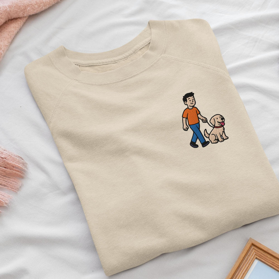 Man Walking Dog Sweatshirt