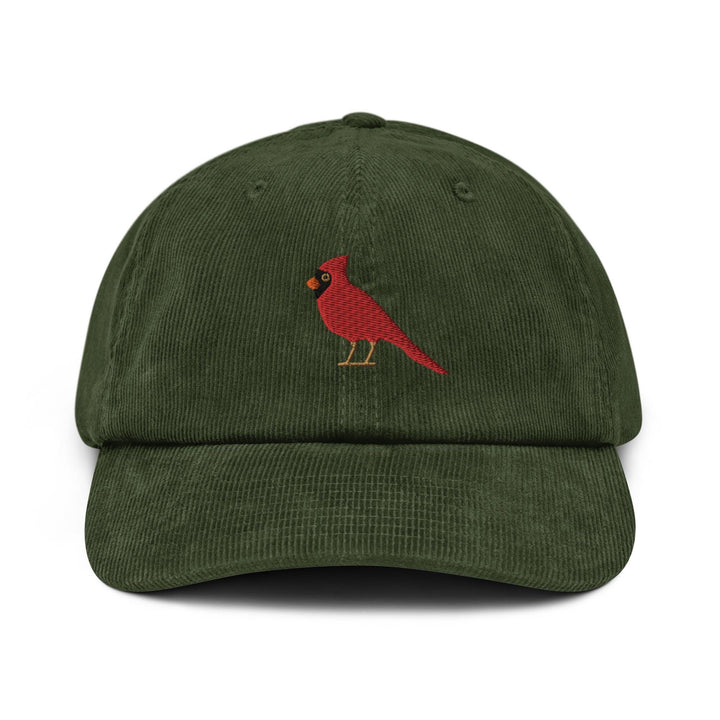 Red Cardinal Bird Watcher Corduroy Cap