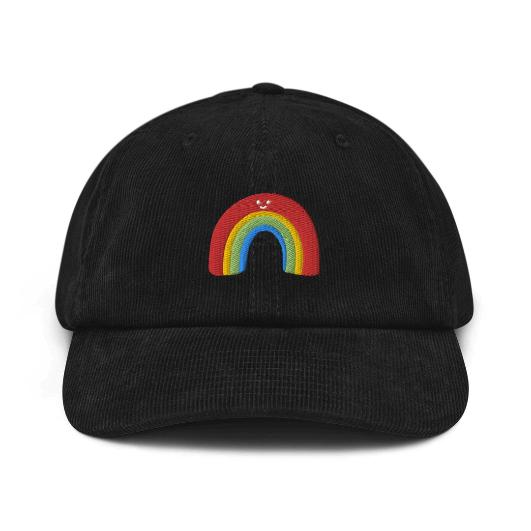 Smiley Rainbow Corduroy Cap
