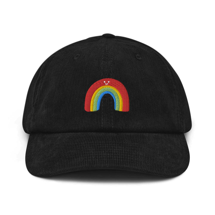Smiley Rainbow Corduroy Cap