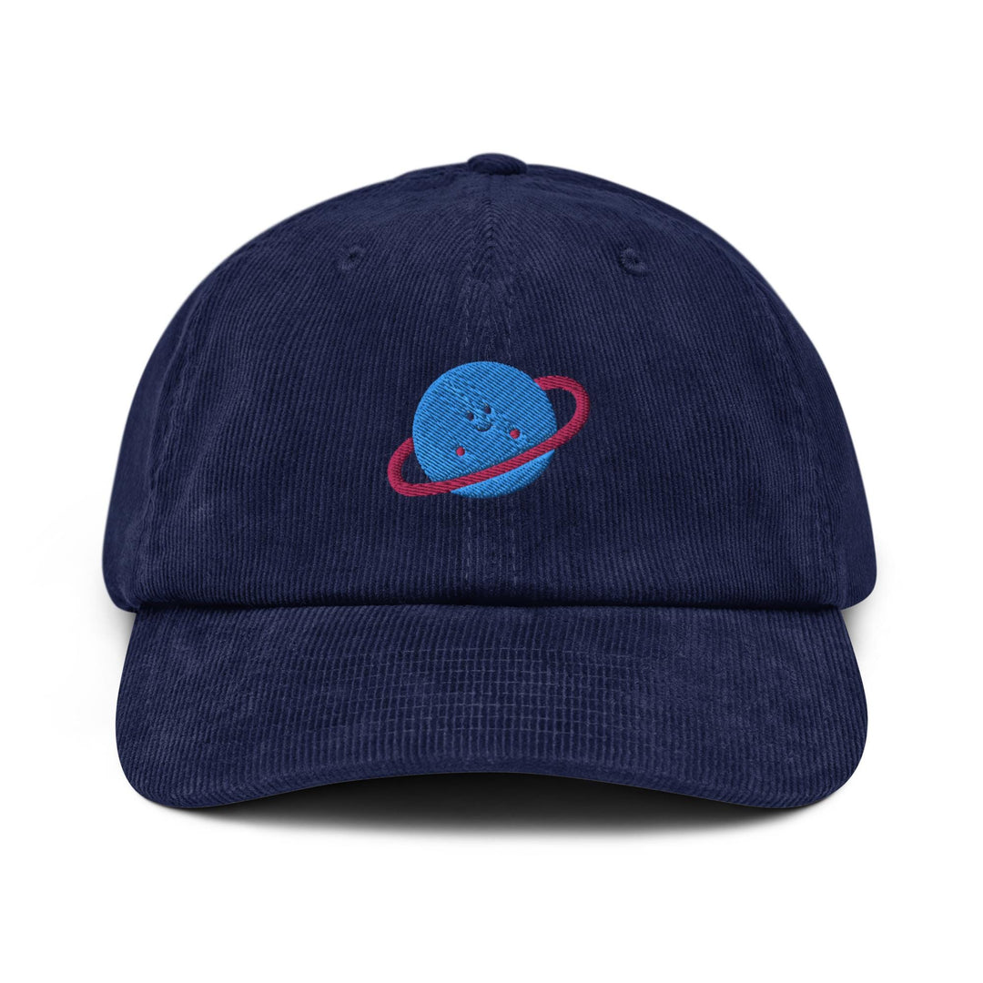 Cute Smiling Planet Corduroy Cap