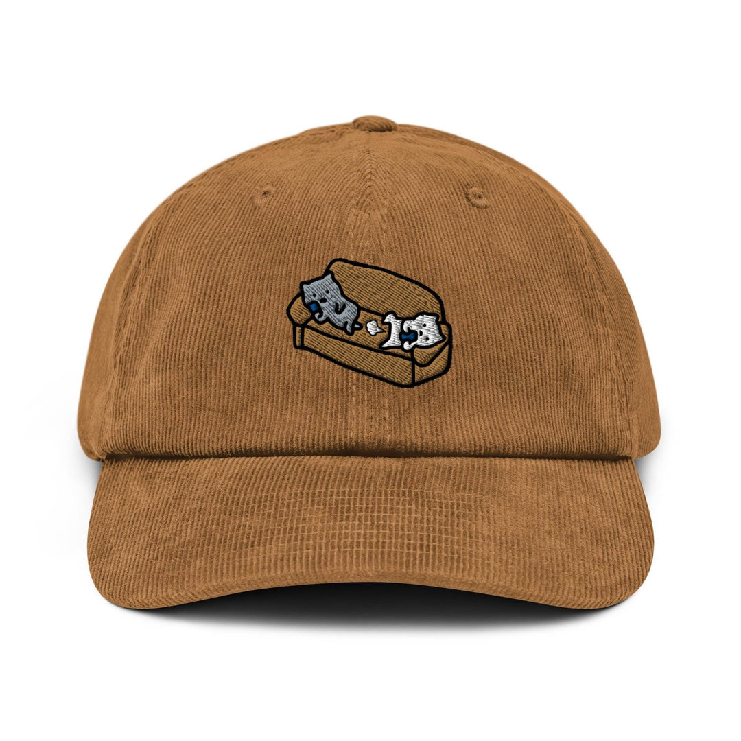 Farting Cats on Sofa Corduroy Cap