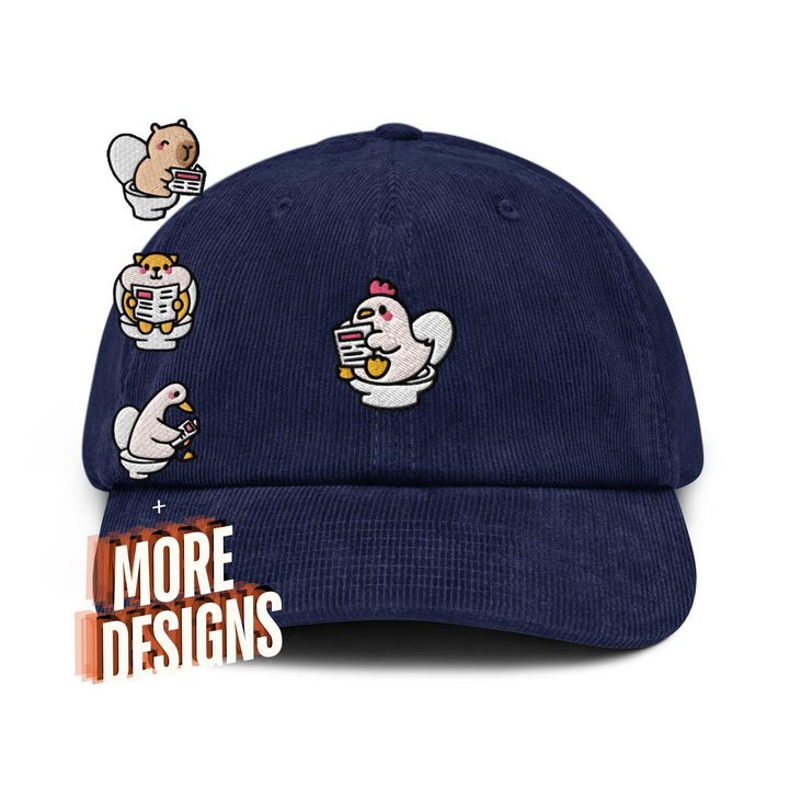 Pooping Animals Corduroy Cap