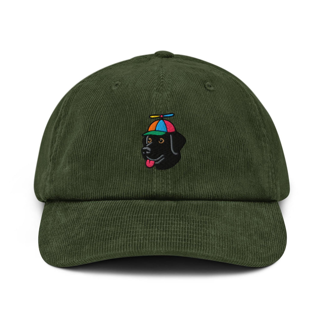 Propeller Hat Black Labrador Corduroy Cap Unlimited - Dog Lover