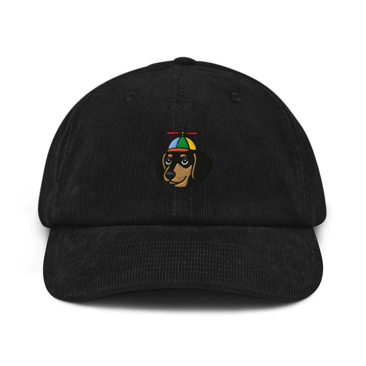 Dachshund with Propeller Hat Corduroy Cap Unlimited - Doxie Art