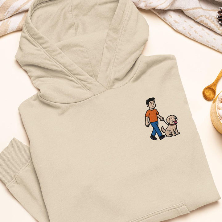 Man Walking Dog Hoodie