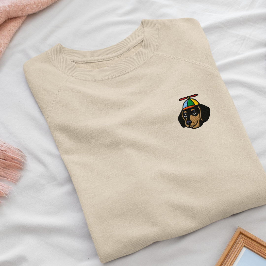 Dachshund with Propeller Hat Sweatshirt Unlimited