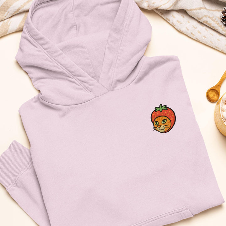 Cat with Strawberry Hat Hoodie