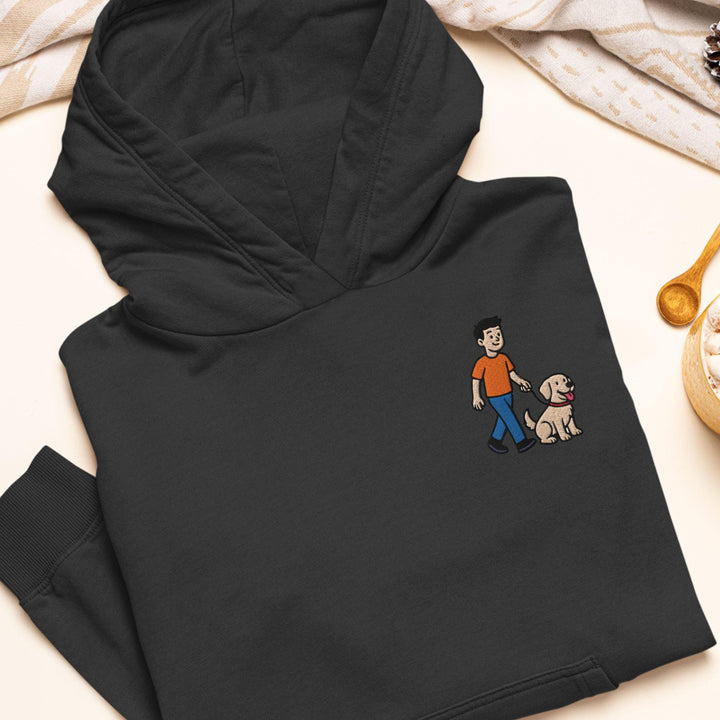 Man Walking Dog Hoodie