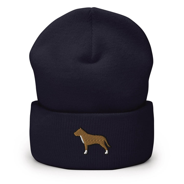 American Pit Bull TerrierEmbroidered Cuffed Beanie: Cozy Unisex Winter Cap