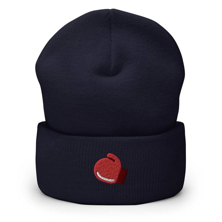 Boxing GloveEmbroidered Cuffed Beanie: Cozy Unisex Winter Cap