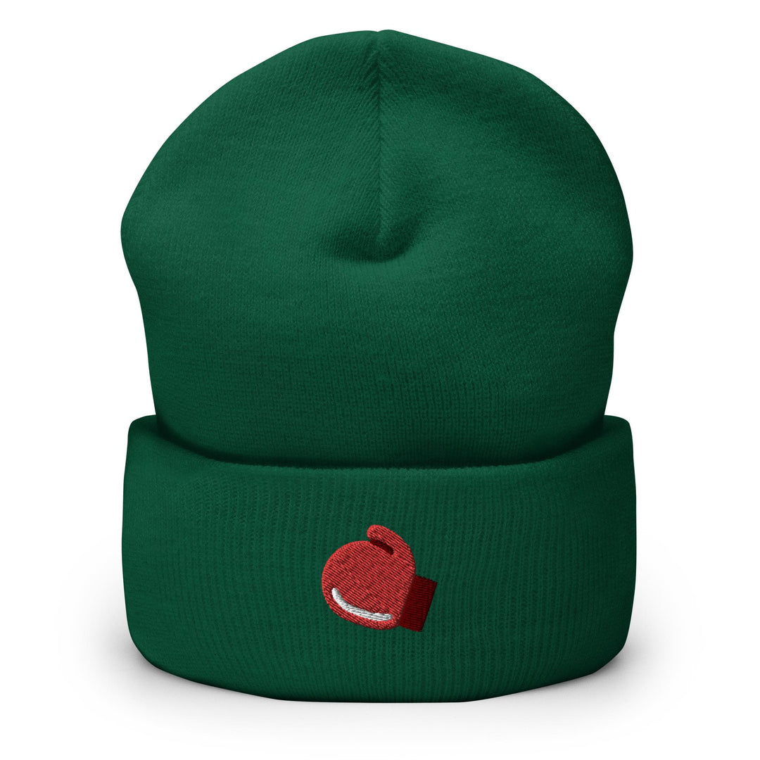 Boxing GloveEmbroidered Cuffed Beanie: Cozy Unisex Winter Cap