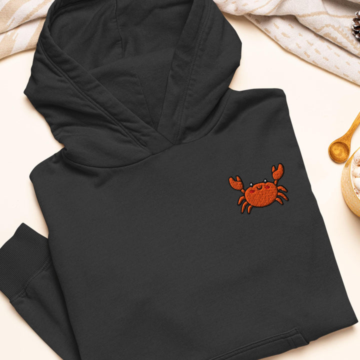 Dungeness Crab Embroidered Hoodie: Heavy Blend Cotton-Poly, Unisex Fit