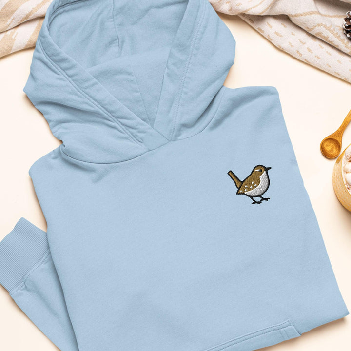 Winter Wren Embroidered Hoodie: Heavy Blend Cotton-Poly, Unisex Fit
