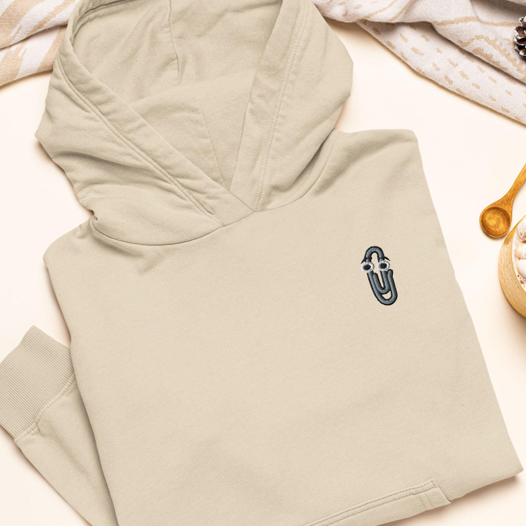 90s Throwback Paperclip Embroidered Hoodie: Heavy Blend Cotton-Poly, Unisex Fit