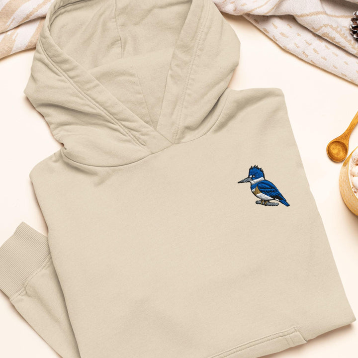 Belted Kingfisher Embroidered Hoodie: Heavy Blend Cotton-Poly, Unisex Fit