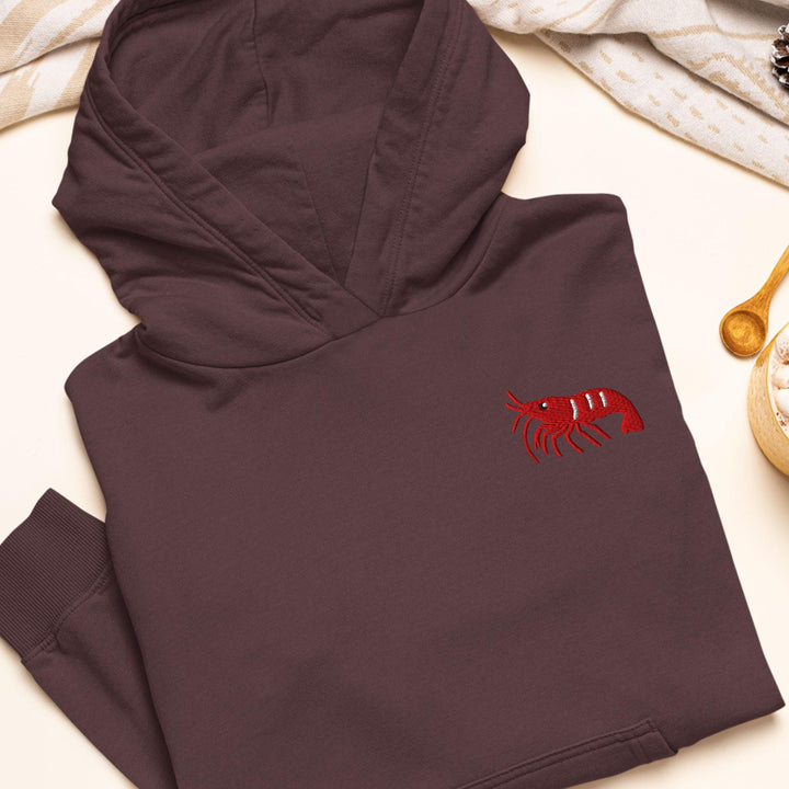 Cherry Shrimp Neocaridina davidi Embroidered Hoodie: Heavy Blend Cotton-Poly, Unisex Fit