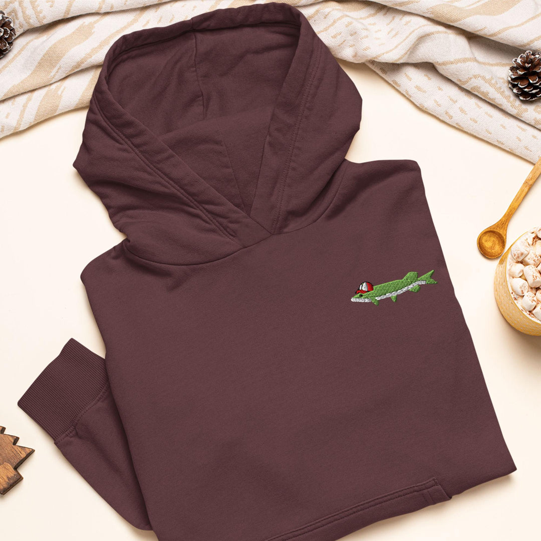 Northern Pike Embroidered Hoodie: Heavy Blend Cotton-Poly, Unisex Fit