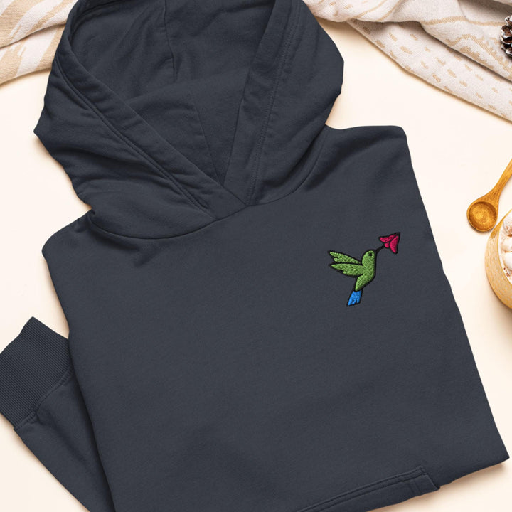 Hummingbird Embroidered Hoodie: Heavy Blend Cotton-Poly, Unisex Fit