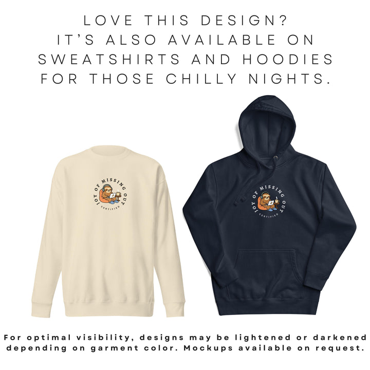 Home Office Sloth Printed JOMO T-Shirt: Comfort Colors®, Garment-Dyed Heavyweight Cotton, Relaxed Unisex Fit