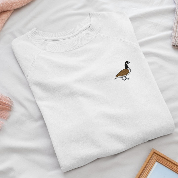Branta Canadensis Canadian Waterfowl Embroidered Crewneck Sweatshirt: Cotton Blend, Unisex Fit