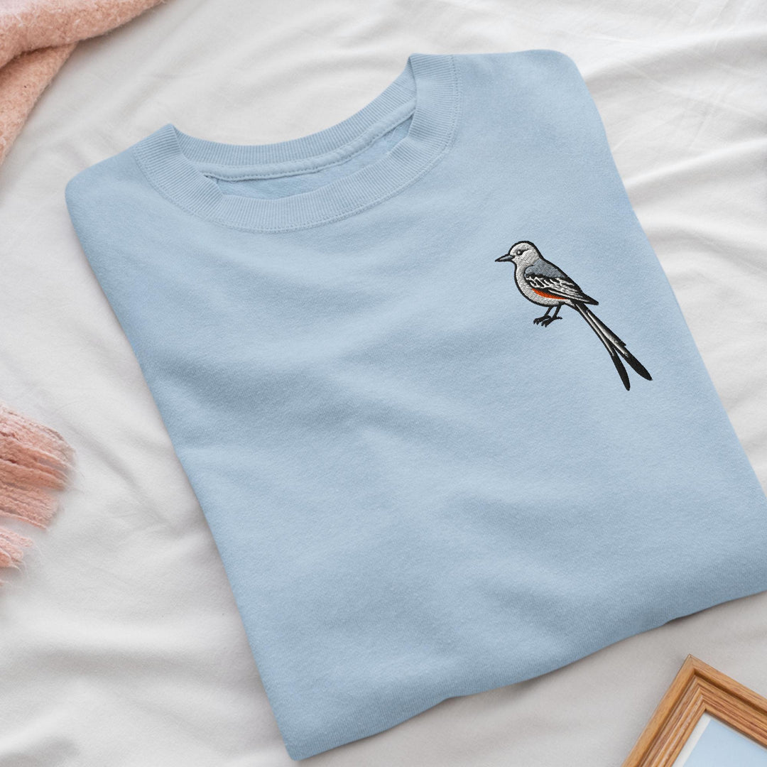 Oklahoma Scissortail Embroidered Crewneck Sweatshirt: Cotton Blend, Unisex Fit