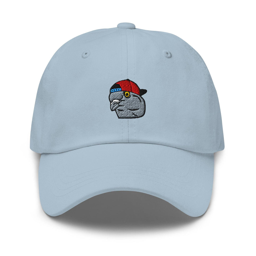Scumbag Pigeon Embroidered Dad Cap: Chino Cotton Twill Adjustable Unisex Hat