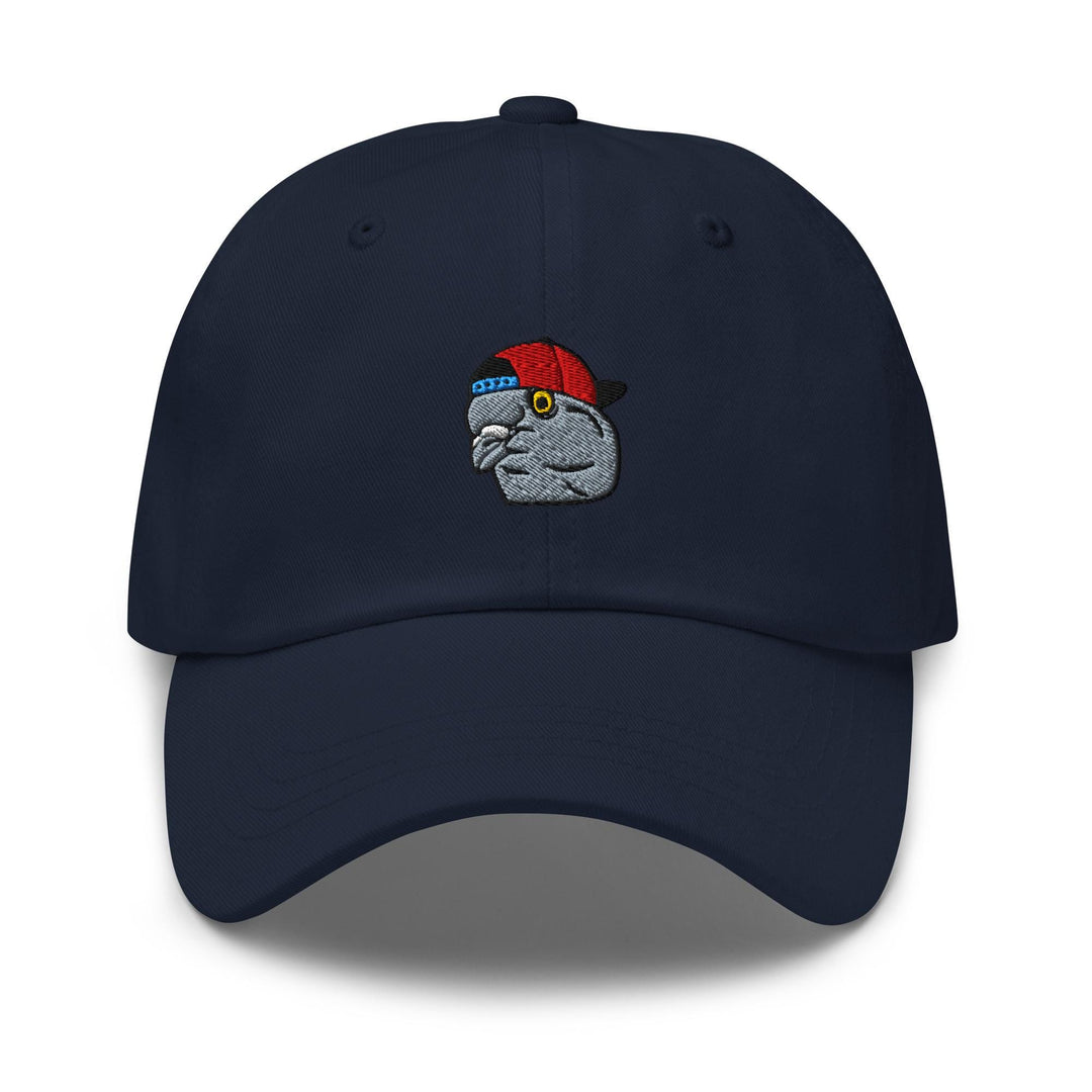 Scumbag Pigeon Embroidered Dad Cap: Chino Cotton Twill Adjustable Unisex Hat