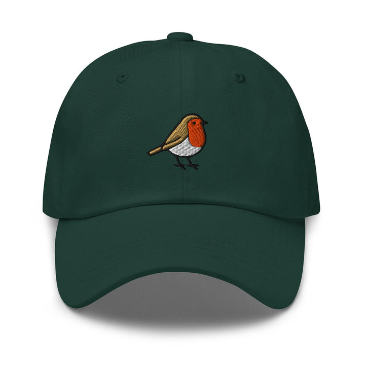 European Robin Embroidered Dad Cap: Chino Cotton Twill Adjustable Unisex Hat