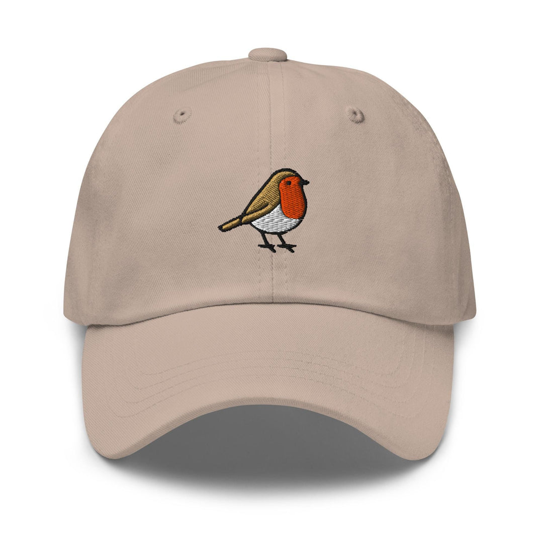 European Robin Embroidered Dad Cap: Chino Cotton Twill Adjustable Unisex Hat