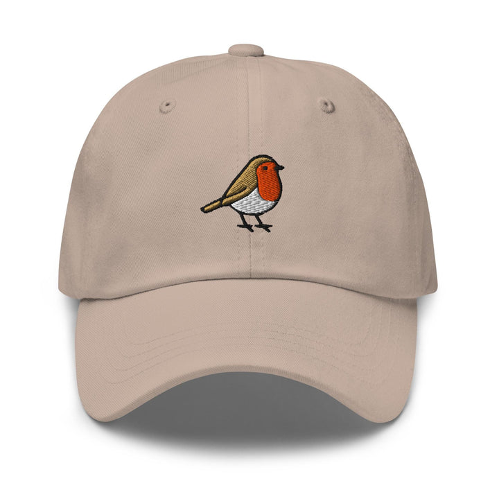 European Robin Embroidered Dad Cap: Chino Cotton Twill Adjustable Unisex Hat