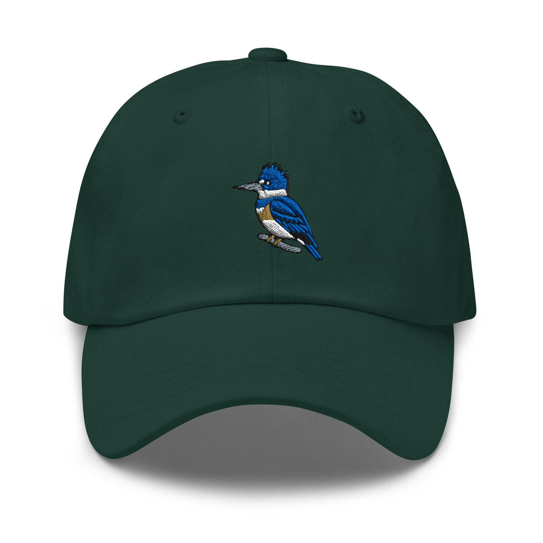 Belted Kingfisher Embroidered Dad Cap: Chino Cotton Twill Adjustable Unisex Hat