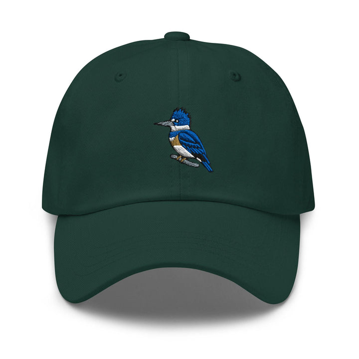 Belted Kingfisher Embroidered Dad Cap: Chino Cotton Twill Adjustable Unisex Hat