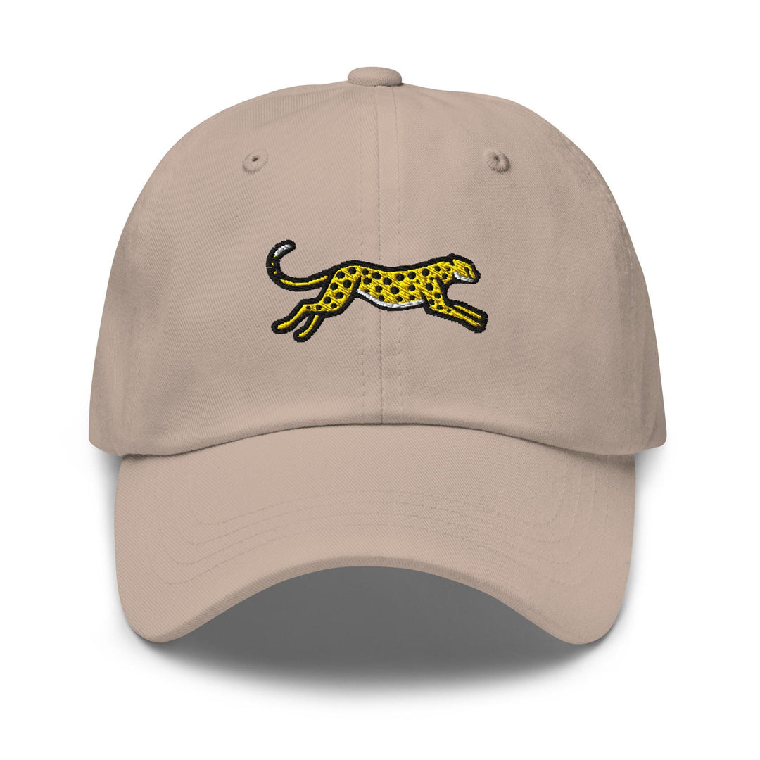 Cheetah Embroidered Dad Cap: Chino Cotton Twill Adjustable Unisex Hat