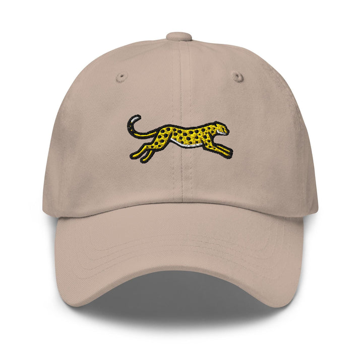 Cheetah Embroidered Dad Cap: Chino Cotton Twill Adjustable Unisex Hat