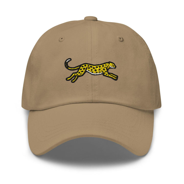 Cheetah Embroidered Dad Cap: Chino Cotton Twill Adjustable Unisex Hat