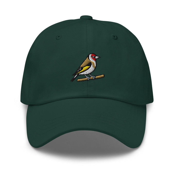 European Goldfinch Embroidered Dad Cap: Chino Cotton Twill Adjustable Unisex Hat