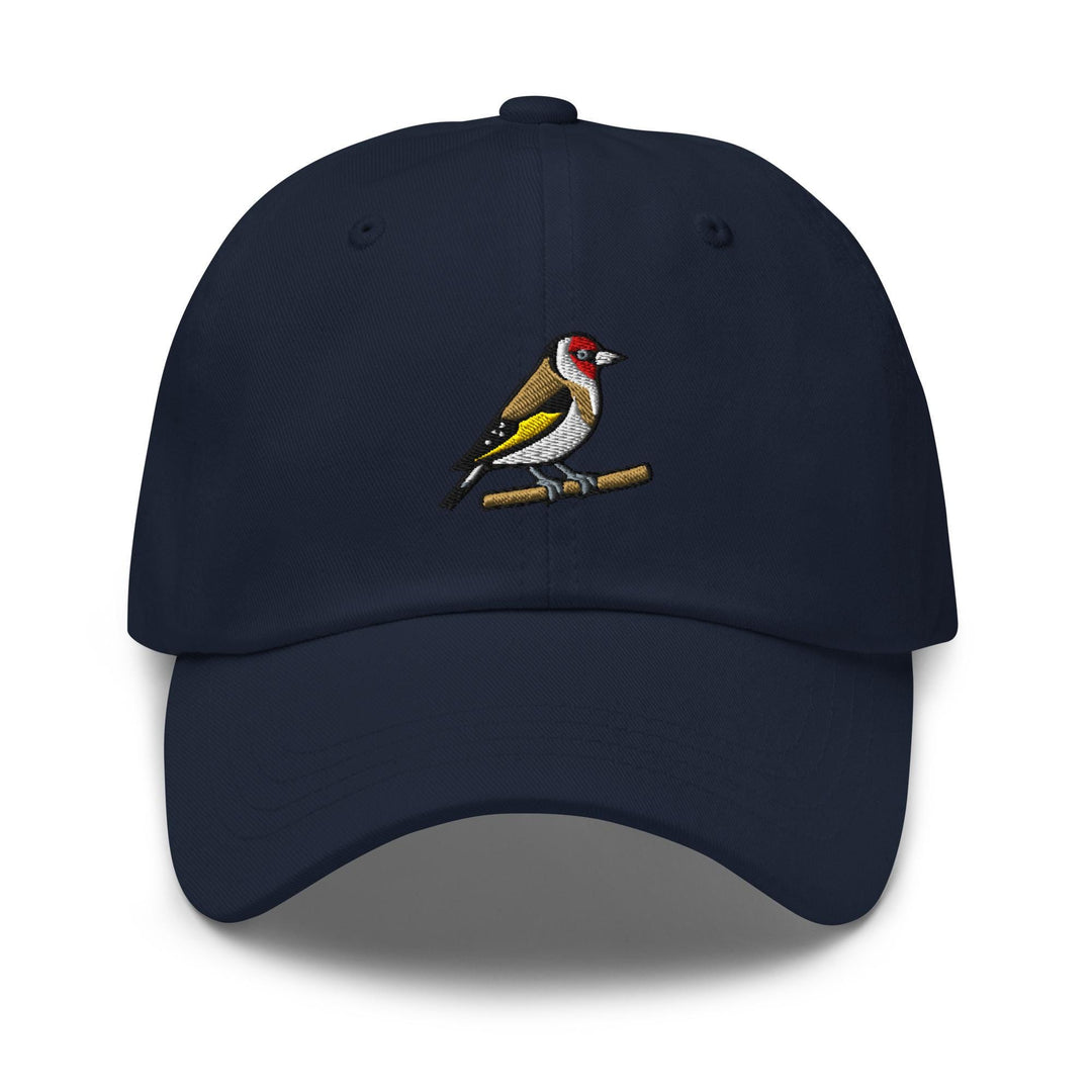 European Goldfinch Embroidered Dad Cap: Chino Cotton Twill Adjustable Unisex Hat