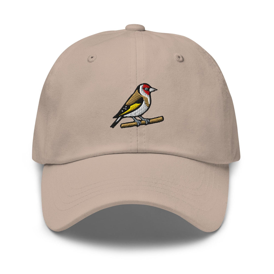 European Goldfinch Embroidered Dad Cap: Chino Cotton Twill Adjustable Unisex Hat