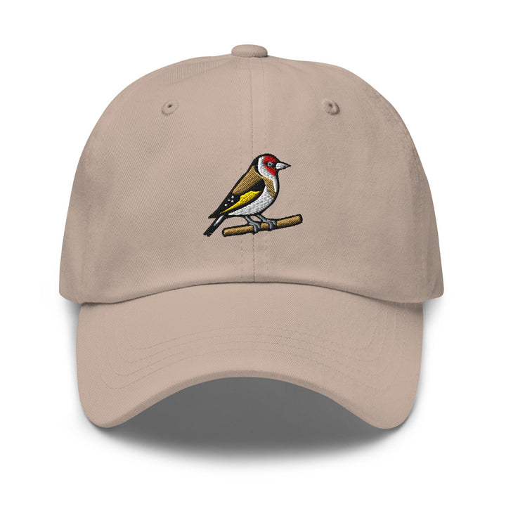 European Goldfinch Embroidered Dad Cap: Chino Cotton Twill Adjustable Unisex Hat