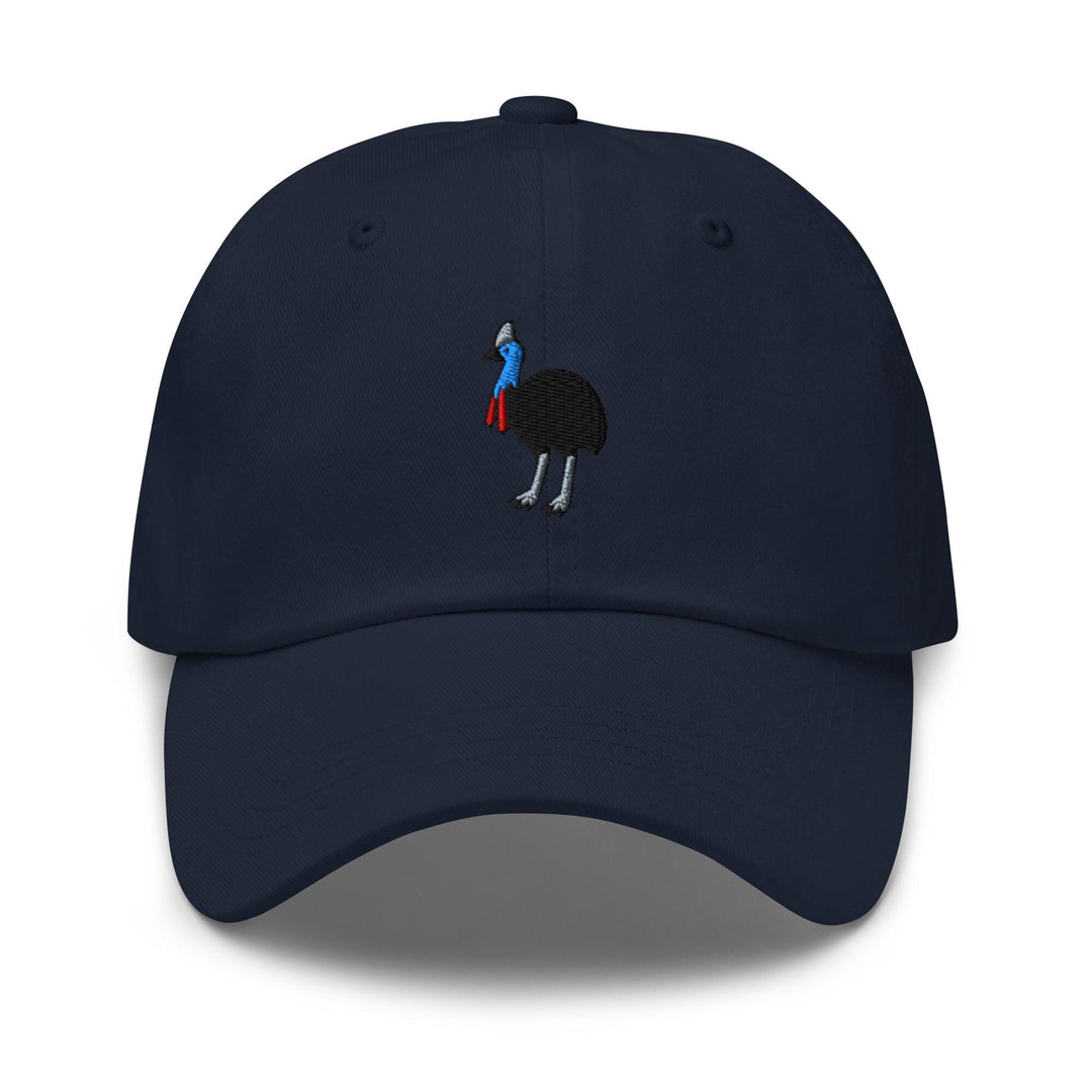 Southern Cassowary Embroidered Dad Cap: Chino Cotton Twill Adjustable Unisex Hat